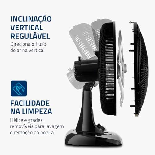         MONDIAL Ventilador de Mesa 40cm Super Power, Preto/Prata, 140W, 110V - VSP-40-B       