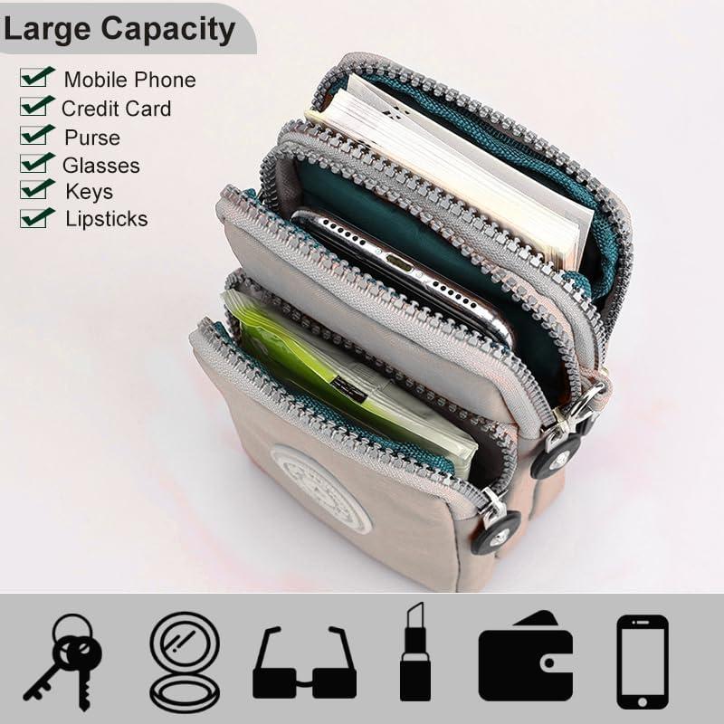         Pequena bolsa transversal para mulheres, mini bolsa de celular carteira com alça ajustável sobre o       