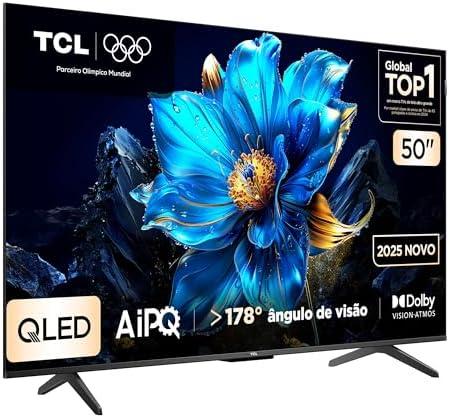         Smart TV TCL 50 Polegadas QLED 4K P7K WiFi Bluetooth Google TV HDR10 Dolby Atmos Dolby Vision 50P7K       