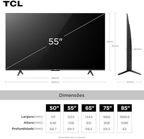 Smart TV TCL 55 Polegadas QLED 4K P7K WiFi Bluetooth Google TV HDR10 Dolby Atmos Dolby Vision 55P7K Smart TV TCL 55 Polegadas QLED 4K P7K WiFi Bluetooth Google TV HDR10 Dolby Atmos Dolby Vision 55P7K